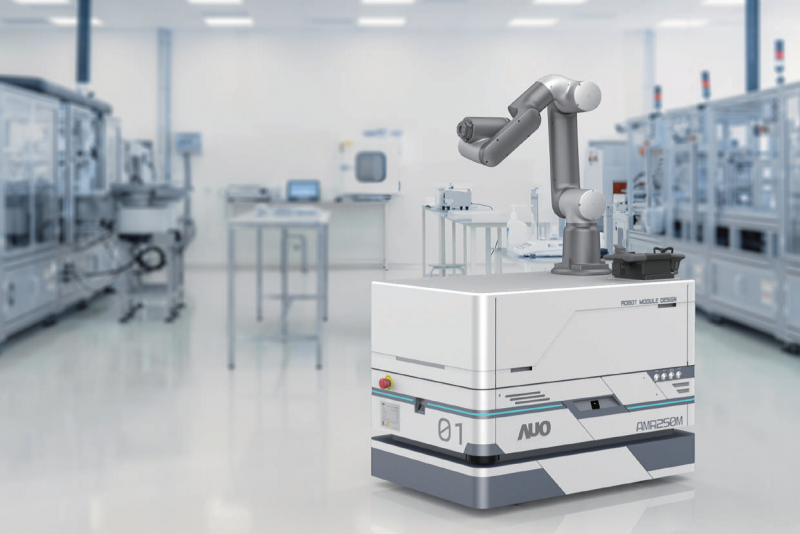 DB真人整合AI人工智慧、IoT物聯網與Cloud雲端平台服務，開發模組化AMR 250M自主移動機器人，滿足多元自動化生產需求，在智慧工廠中扮演著串接和搬運的角色